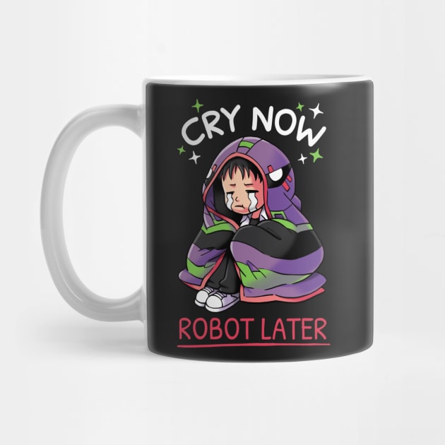 Cry Now, Robot Later // Shinji Ikari, Evangelion, Anime by Geekydog